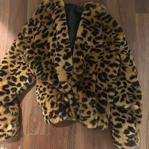 WILD FABLE Cheetah fluffy jacket